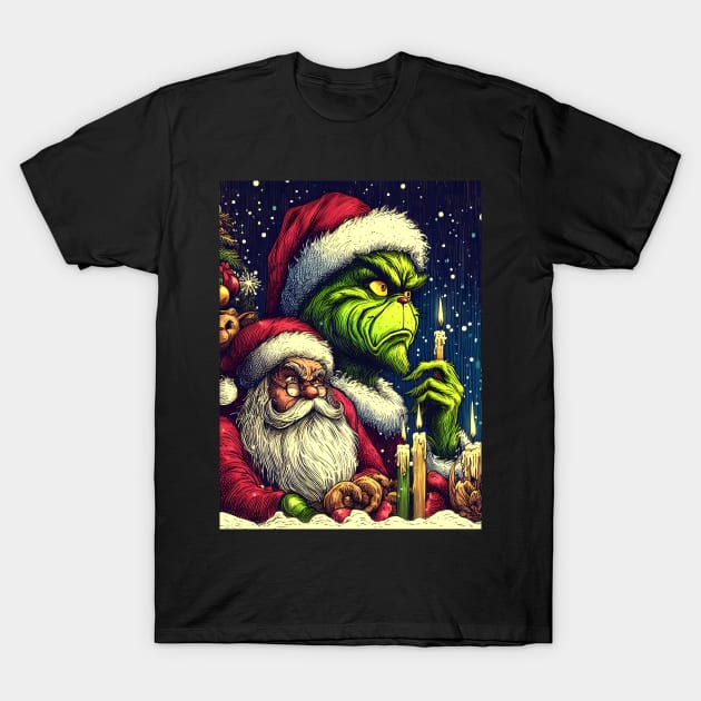 Whimsical Holidays: Grinch-Inspired Artwork and Festive Delights T-Shirt by insaneLEDP